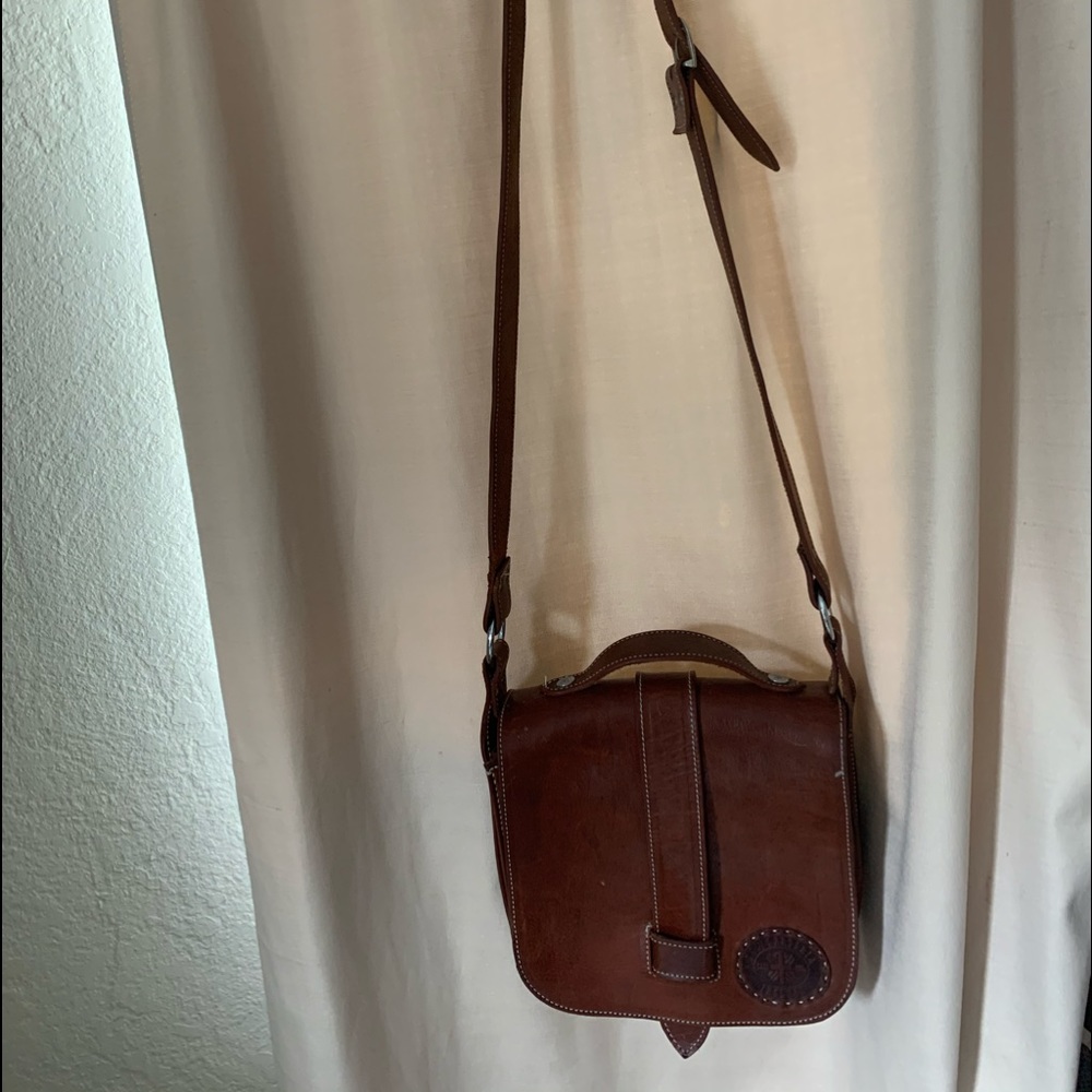 Genuine vintage leather bag from España